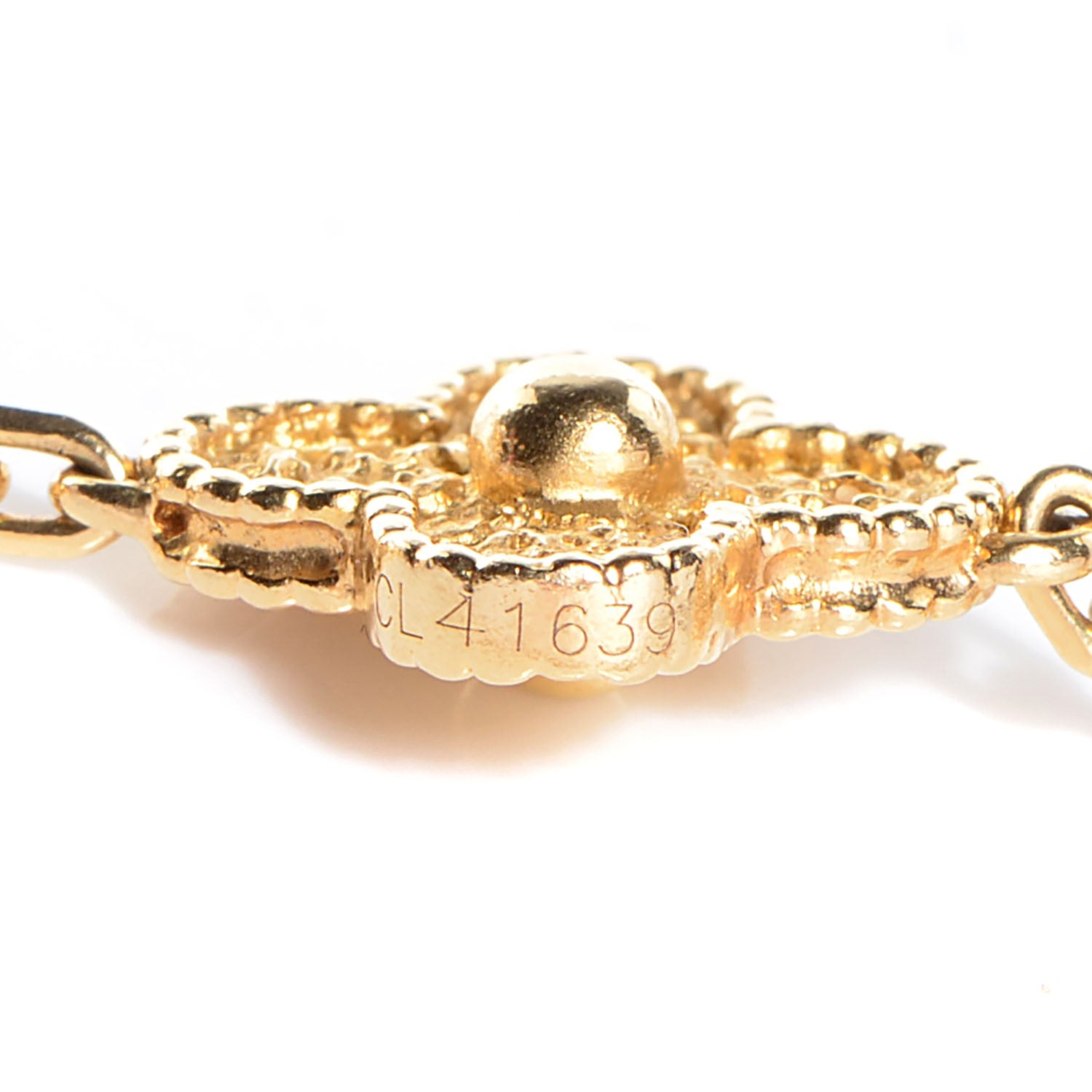 Van Cleef & Arpels 18K Yellow Gold 20 Motifs Vintage Alhambra Necklace 10 of 12
