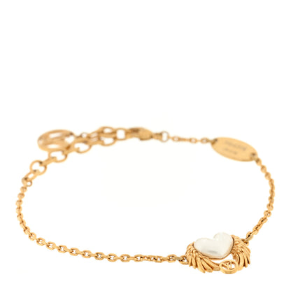 Louis Vuitton Crystal Pearl Angel Love Bracelet Gold 1 of 3