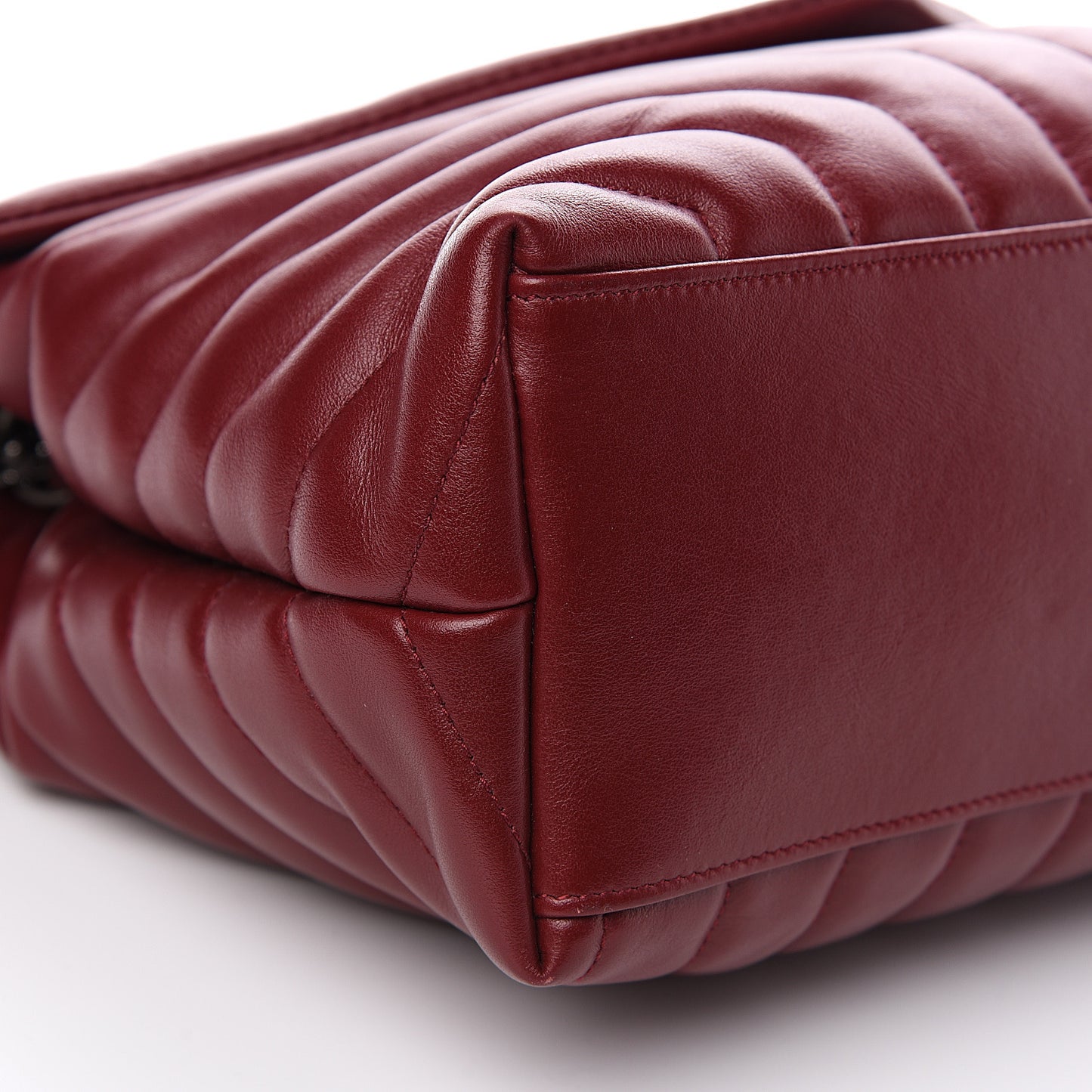 Calfskin Y Quilted Monogram Medium Loulou Chain Satchel Palissandre