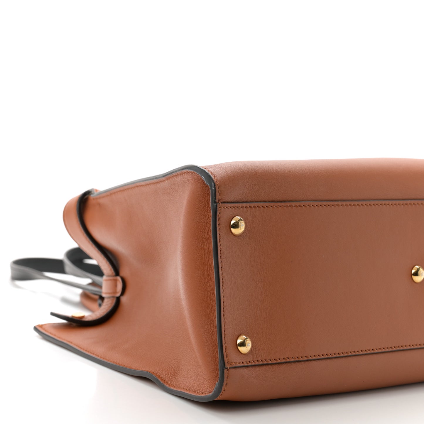 Vitello Seta Century Small Peekaboo X-Tote Brandy Black