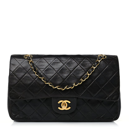 Chanel Lambskin Quilted Medium Double Flap Black 1 of 14