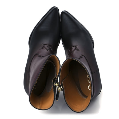 Christian Dior Shaded Calfskin Ombre L.A. Ankle Boots 37 Black Rouge 2 of 10