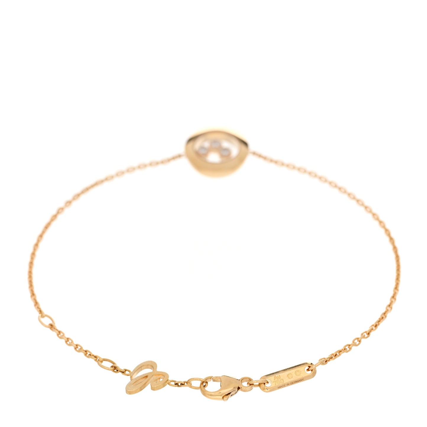18K Yellow Gold Diamond Happy Diamonds Icons Bracelet