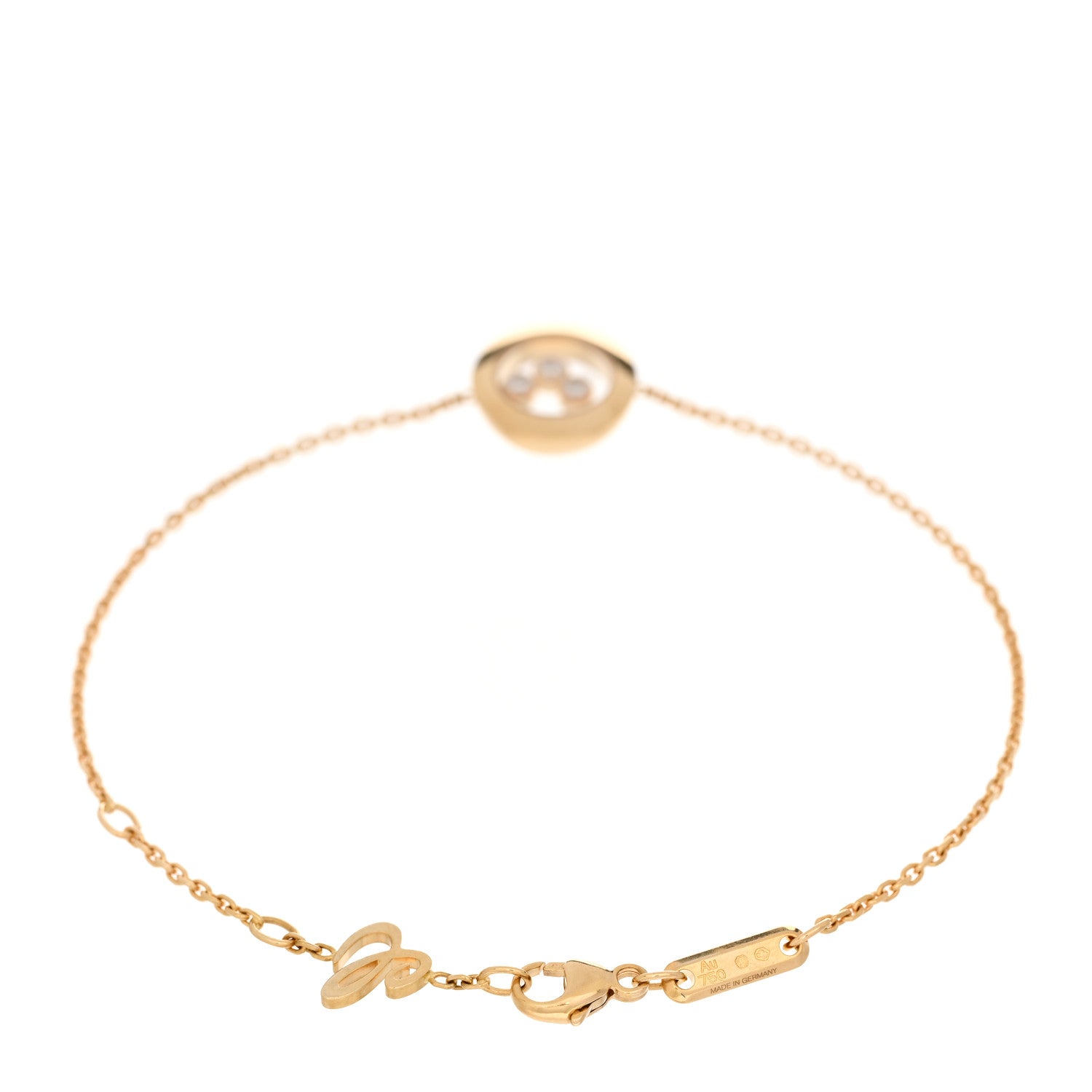 Chopard 18K Yellow Gold Diamond Happy Diamonds Icons Bracelet 2 of 3