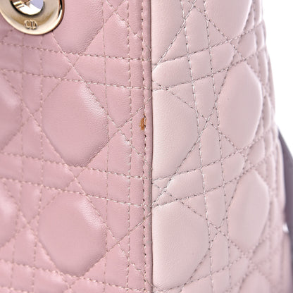 Christian Dior Lambskin Cannage Medium Tri-Color Lady Dior Rose Pale 14 of 14