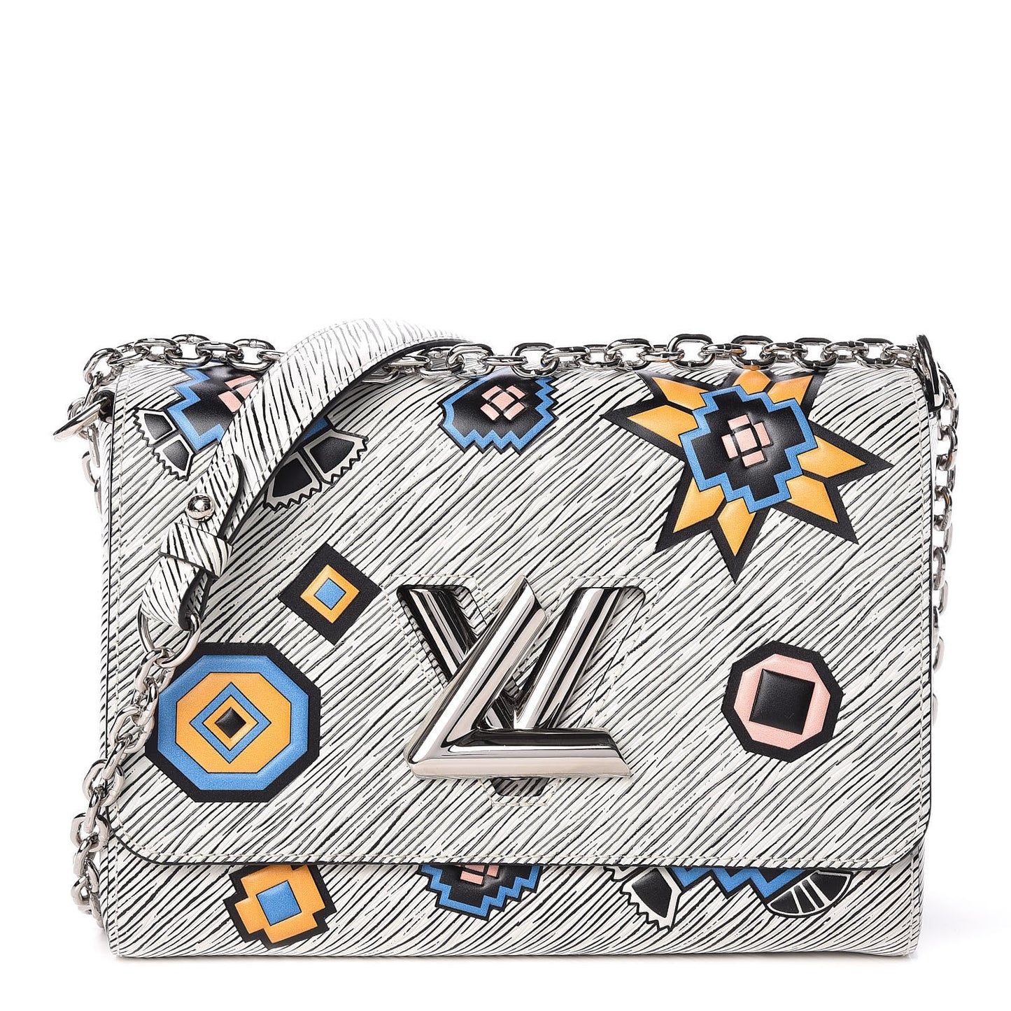 Epi Azteque Twist Shoulder Bag MM White