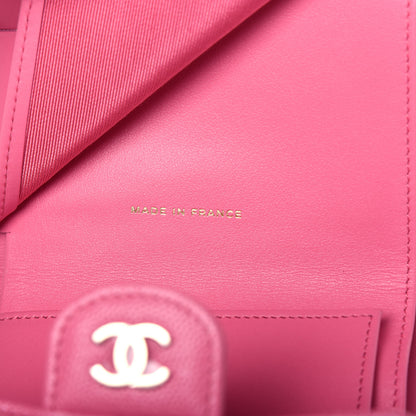 Chanel Caviar Quilted Compact Flap Wallet Pink 6 of 12