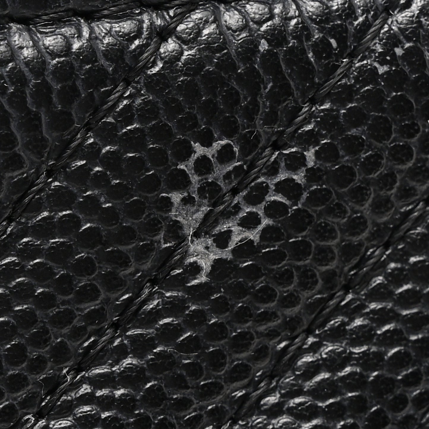 Caviar Chevron Quilted Large Cosmetic Case Black