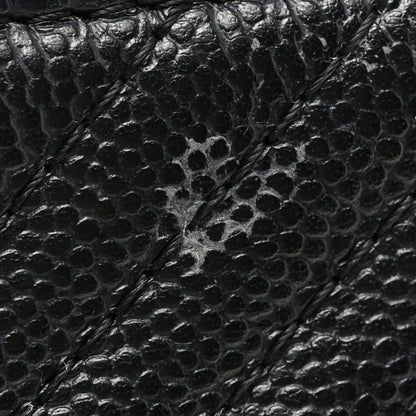 Chanel Caviar Chevron Quilted Large Cosmetic Case Black 8 of 9