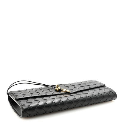 Bottega Veneta Nappa Intrecciato Long Andiamo Top Handle Clutch Black 4 of 6