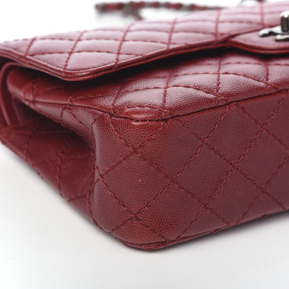 Chanel Caviar Quilted Medium Double Flap Dark Red 5 of 13