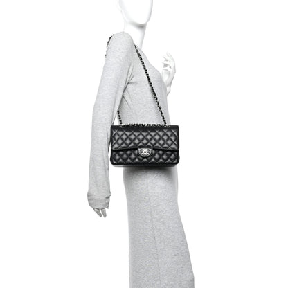 Chanel Caviar Quilted Medium Double Flap Black 2 of 10