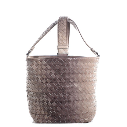 Bottega Veneta Nappa Intrecciato Small Nuance Bucket Ombre Tote Cigar 1 of 8