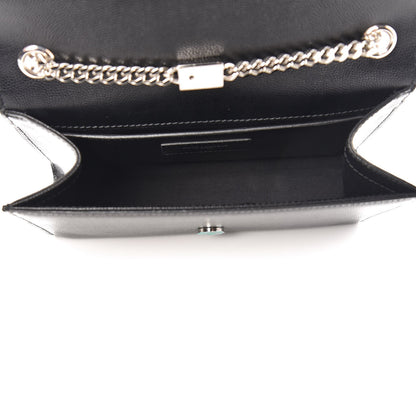 Saint Laurent Grain De Poudre Small Monogram Kate Satchel Black 5 of 7