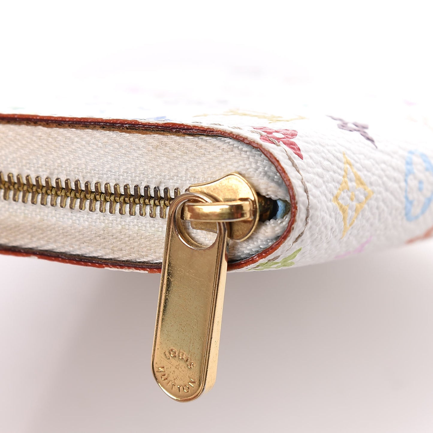Monogram Multicolor Zippy Coin Purse Wallet White Raisin