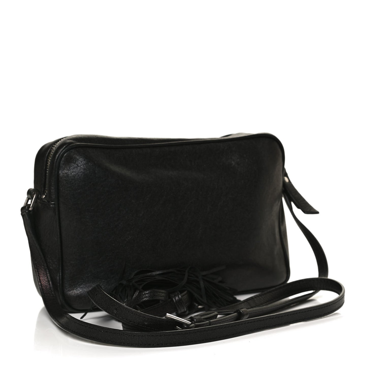 Lambskin Monogram Embossed Small Lou Camera Bag Black