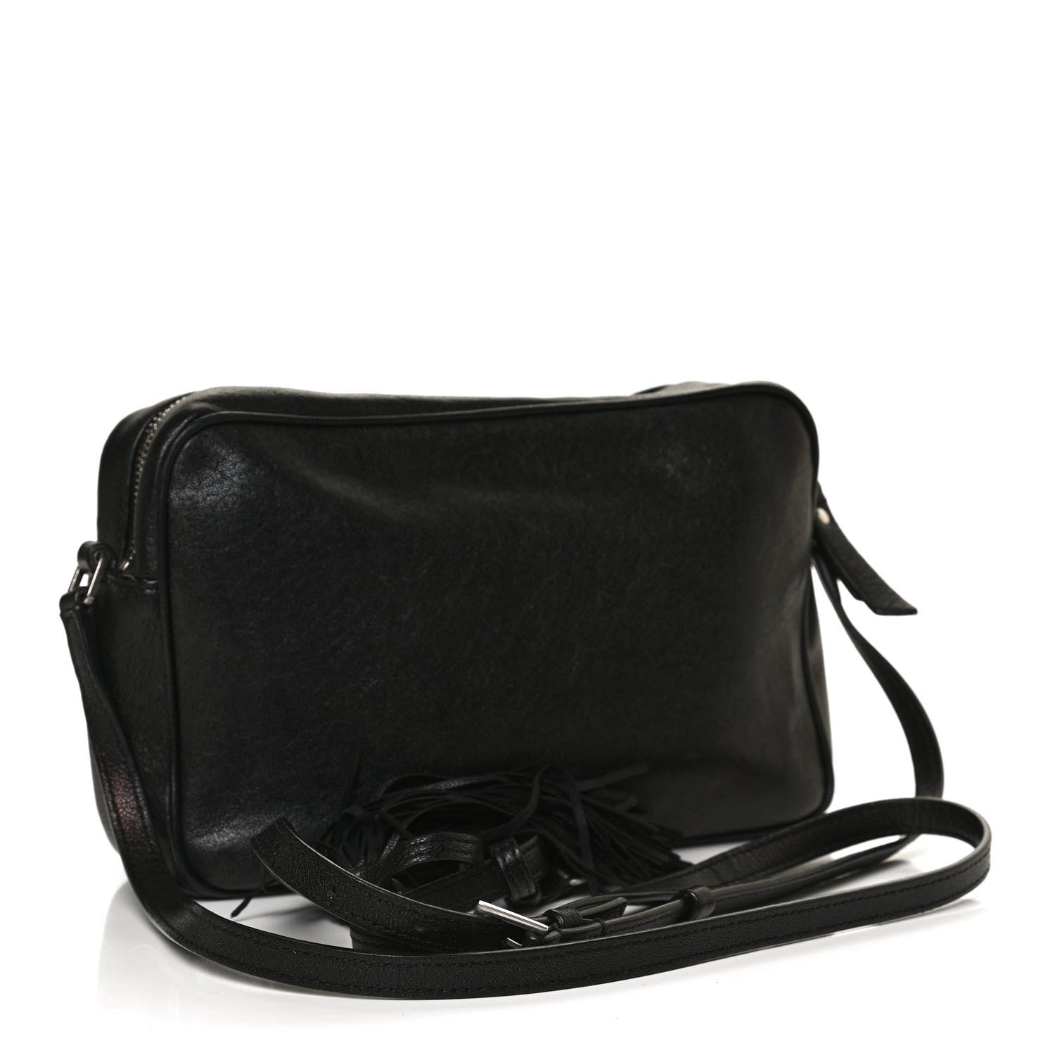 Saint Laurent Lambskin Monogram Embossed Small Lou Camera Bag Black 3 of 11