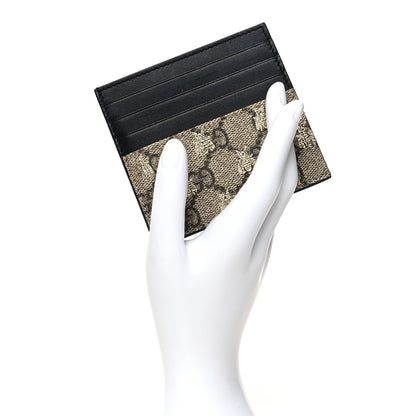 Gucci GG Supreme Monogram Bees Card Holder Black 2 of 7
