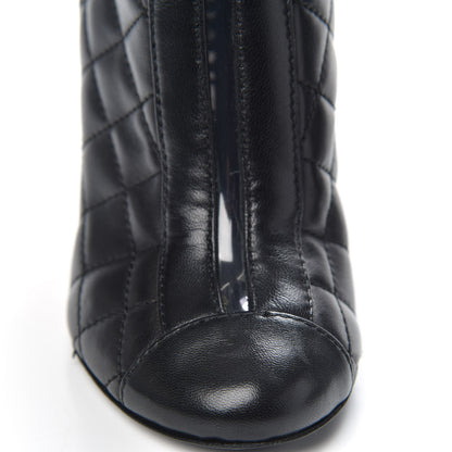 Chanel Lambskin Quilted Pocket High Boots 34 Black 7 of 8
