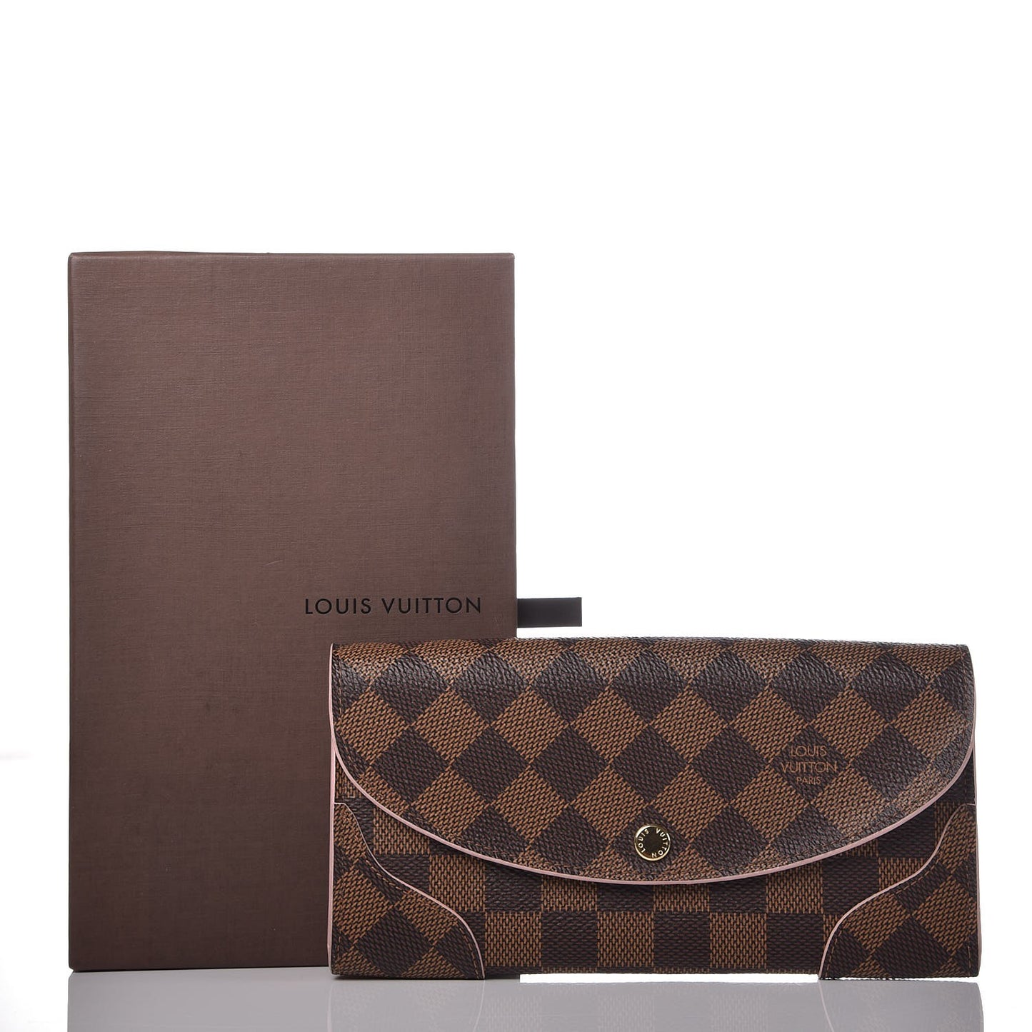 Damier Ebene Caissa Wallet Rose Ballerine