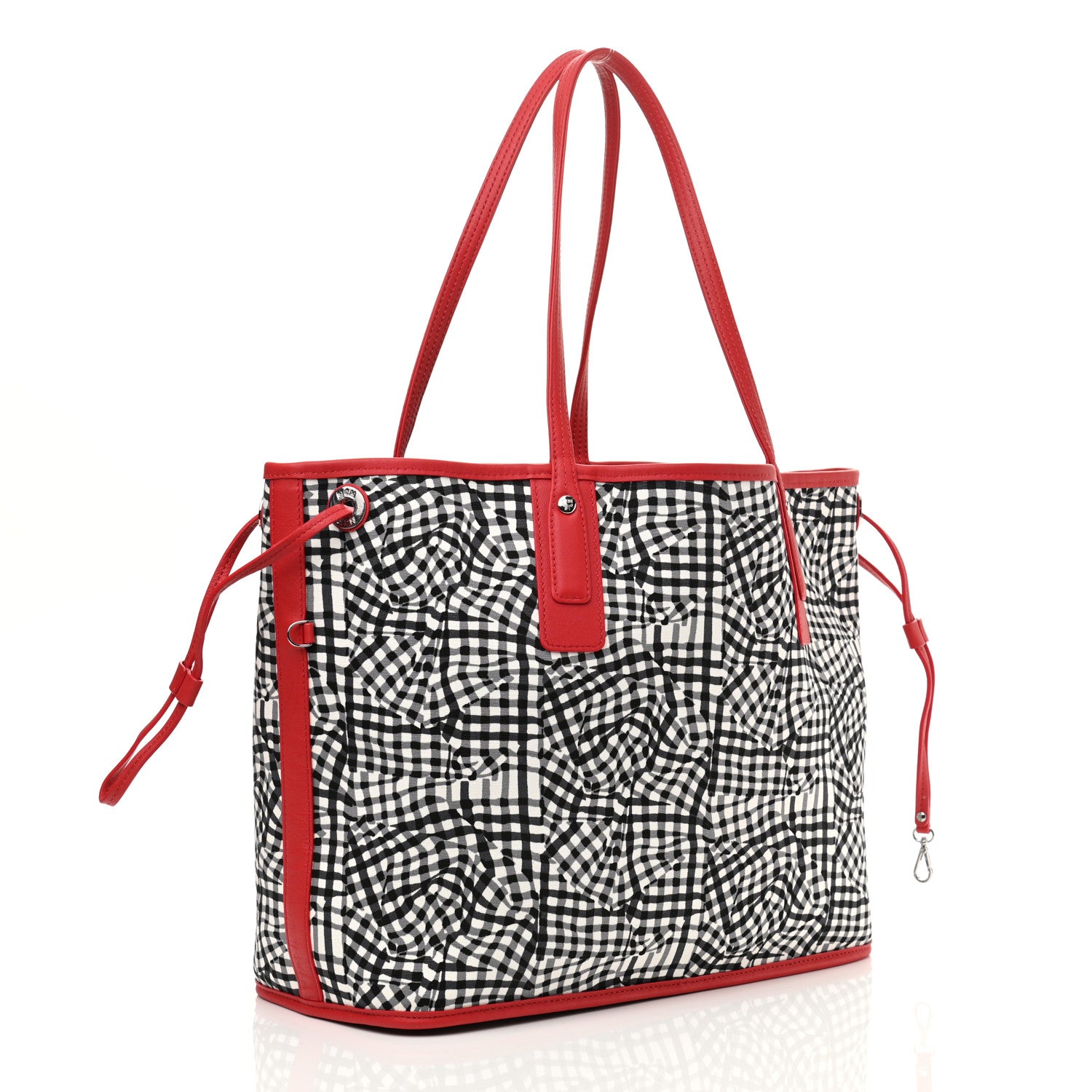 MCM Visetos Medium Liz Reversible Shopper Tote Black Red 5 of 13