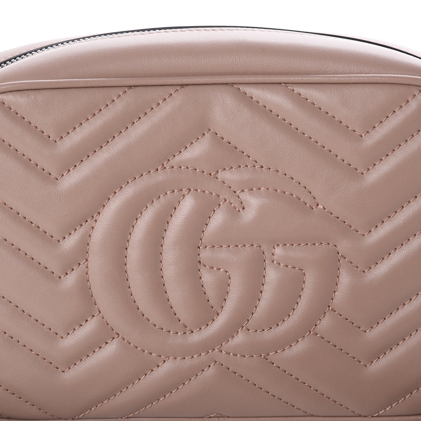 Calfskin Matelasse Small GG Marmont Chain Shoulder Bag Porcelain Rose