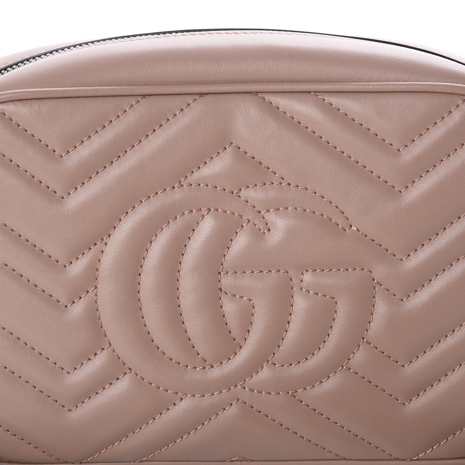 Gucci Calfskin Matelasse Small GG Marmont Chain Shoulder Bag Porcelain Rose 5 of 8