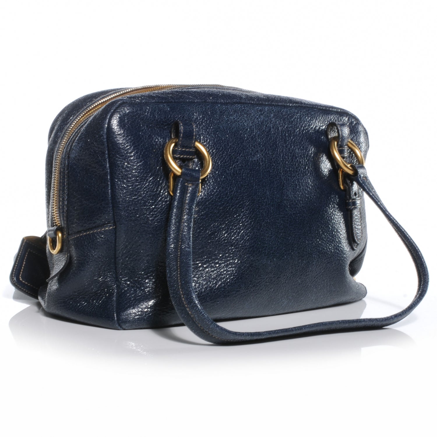 Prada Cervo Lux Shoulder Bag Baltico 3 of 8