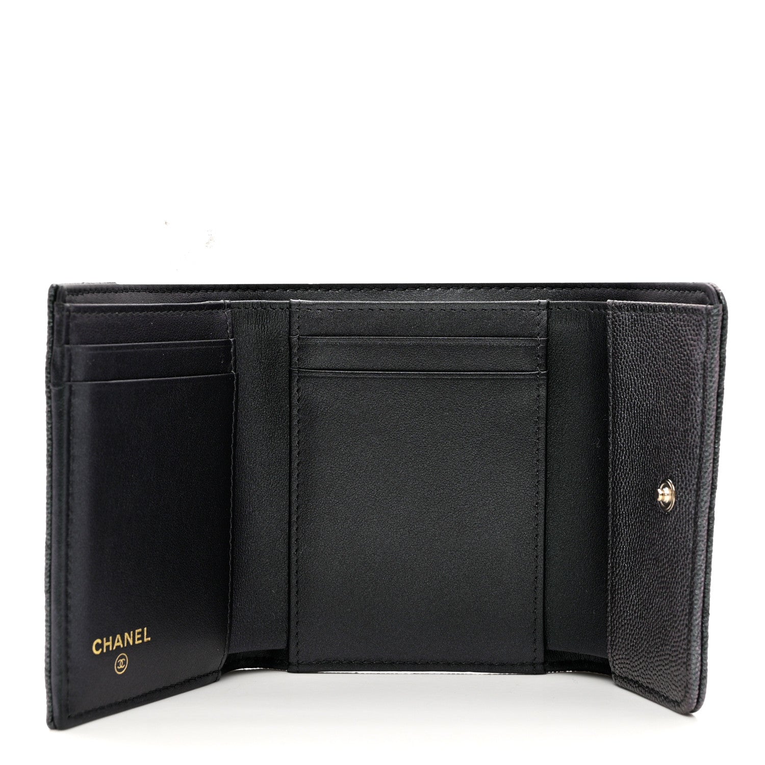 Chanel Iridescent Caviar Quilted Small Flap Wallet Black 3 of 10