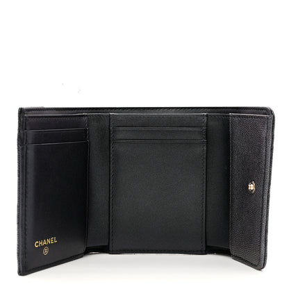 Chanel Iridescent Caviar Quilted Small Flap Wallet Black 3 of 10