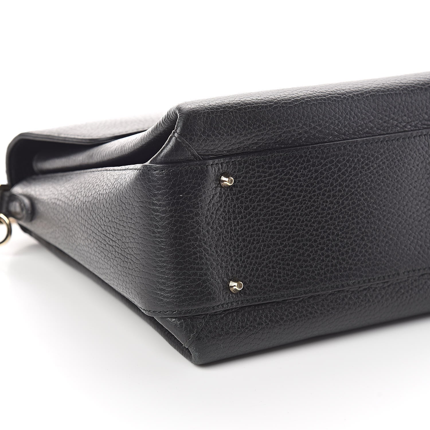 Gucci Dollar Calfskin Medium Interlocking G Top Handle Shoulder Bag Black 8 of 9