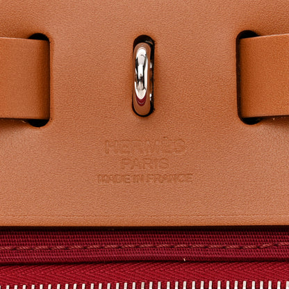 Hermes Toile Officier Vache Hunter Verso Herbag Zip PM 31 Bubblegum Rubis Naturel 8 of 13