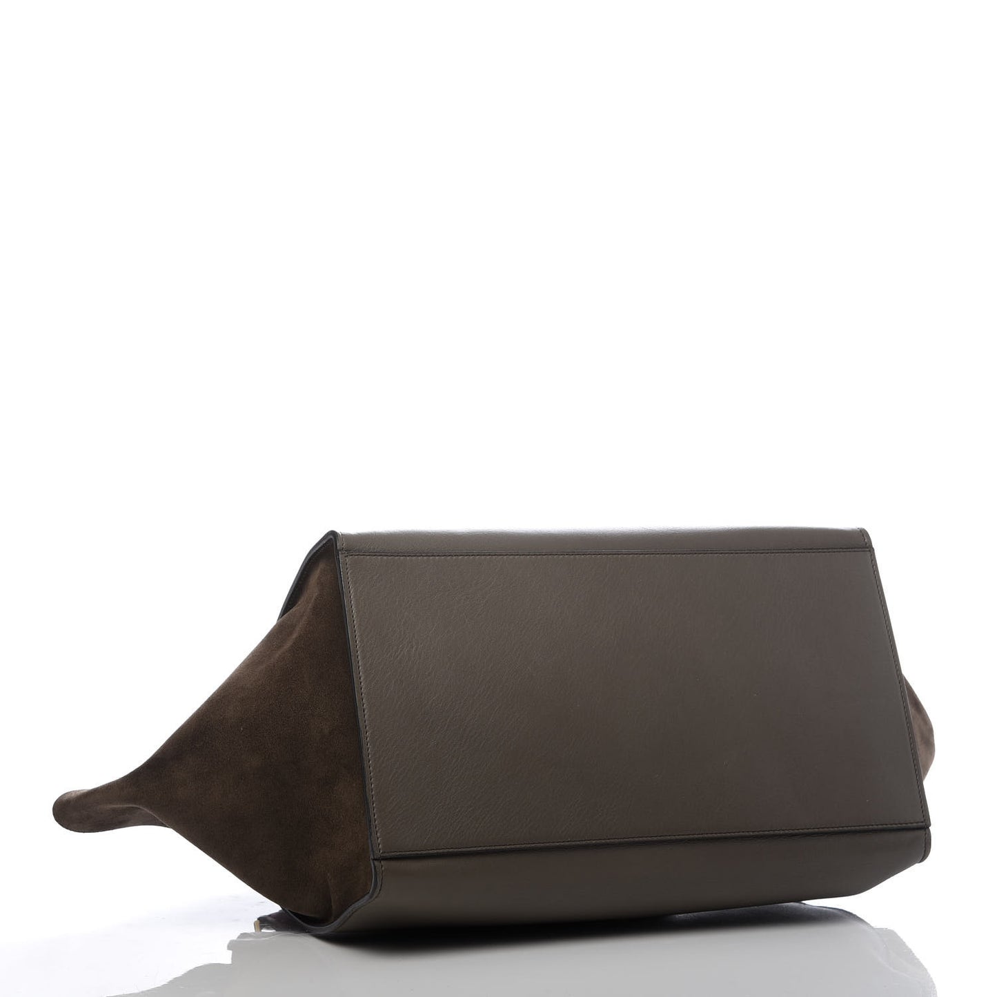 Calfskin Suede Large Tri-Color Trapeze Granite