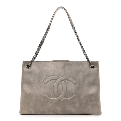 Chanel Iridescent Calfskin CC East West Shopping Tote Light Grey 1 of 11