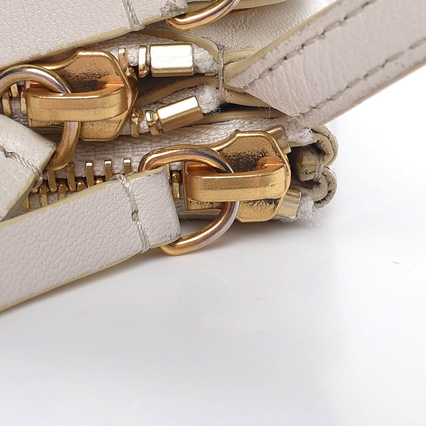 Lambskin Small Trio Crossbody Bag White