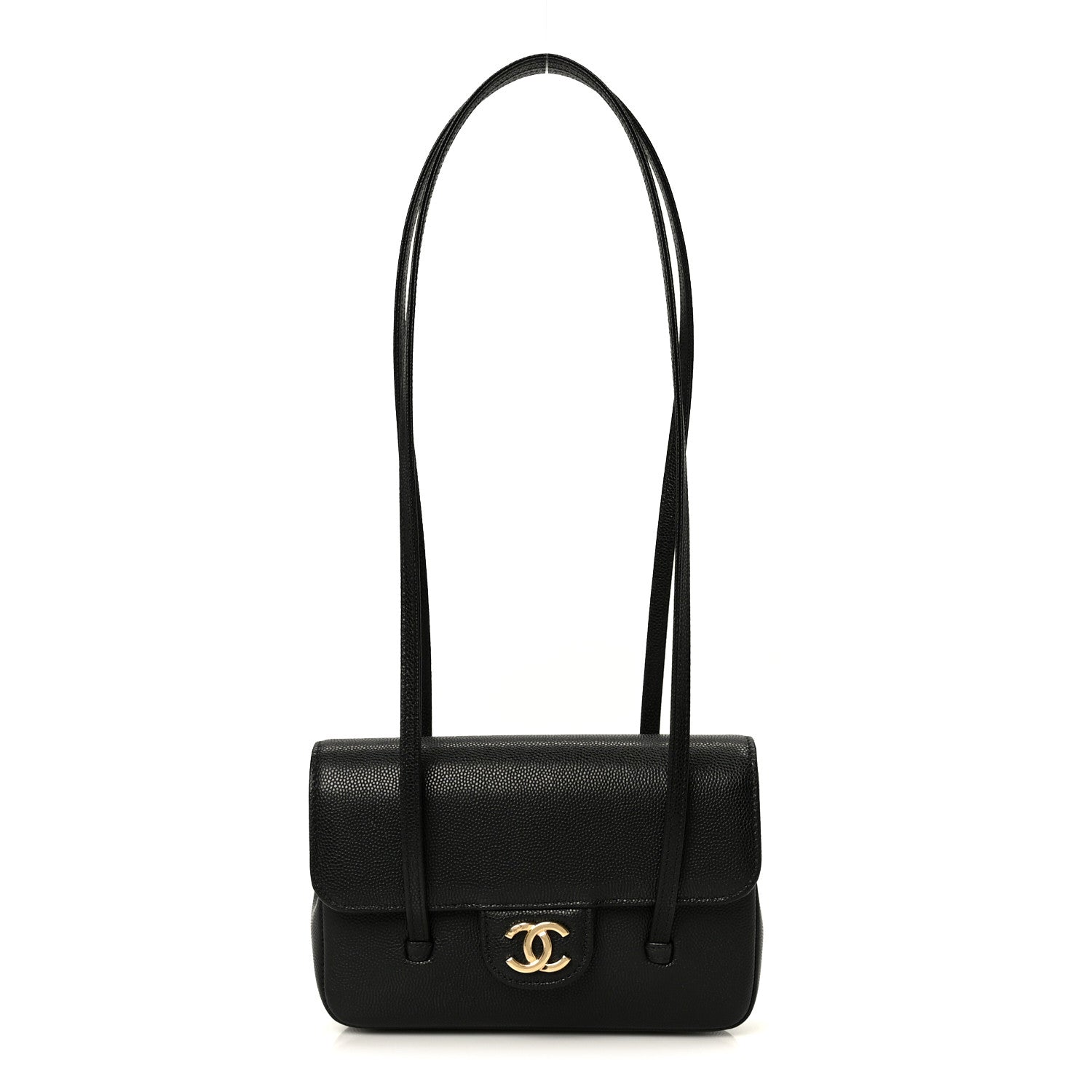 Chanel Shiny Caviar Mini Preppy Coco Shoulder Bag Black 1 of 11