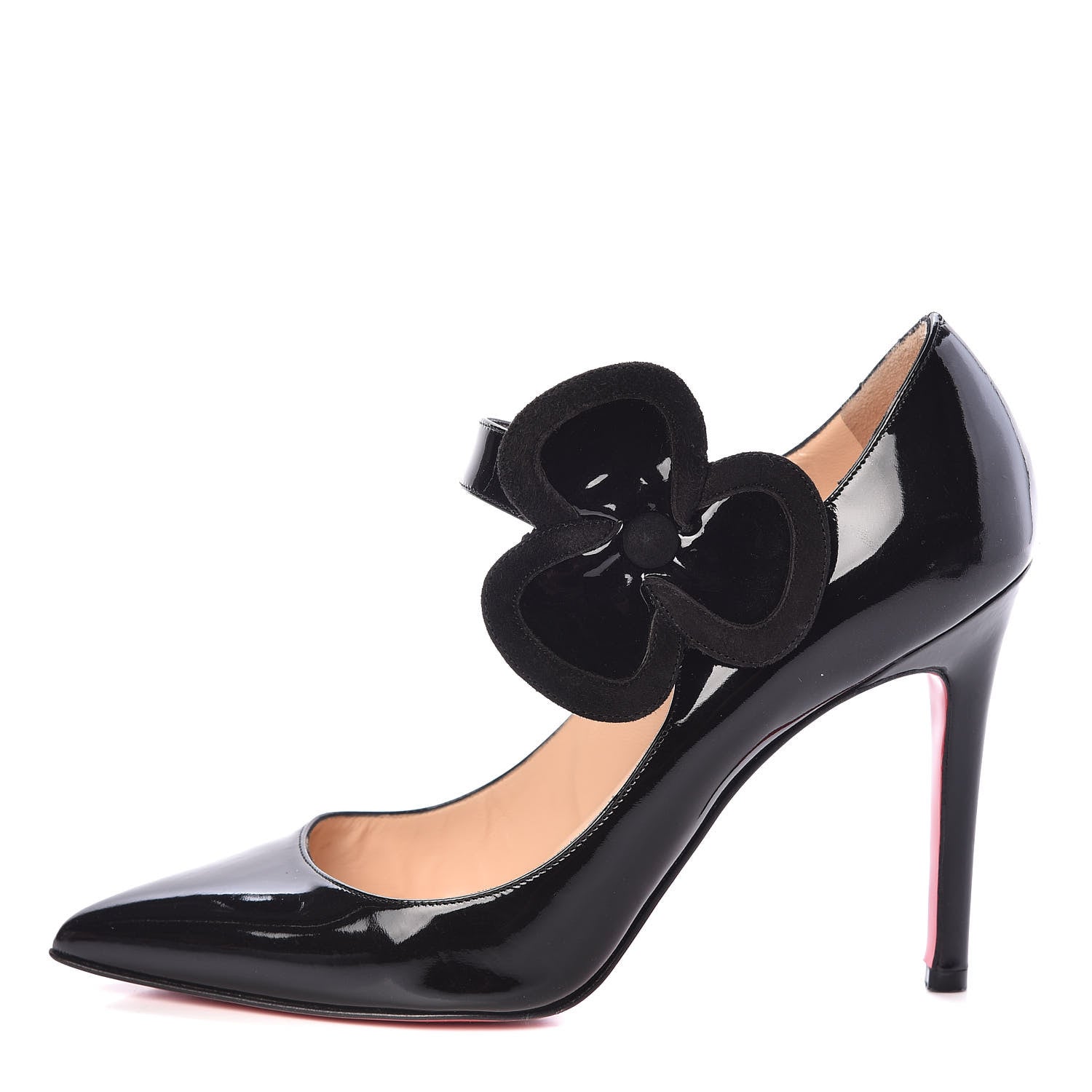 Christian Louboutin Patent Pensee 100 Mary Jane Pumps 37 Black 1 of 8