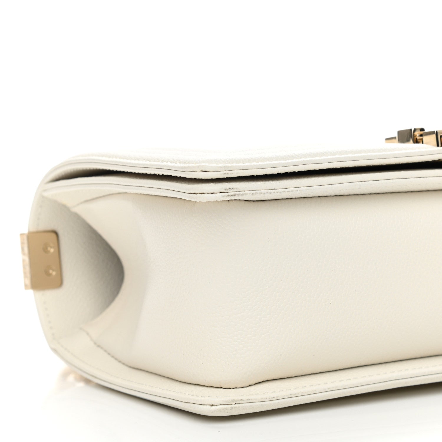 Chanel Caviar Quilted Medium Boy Flap White 8 of 9