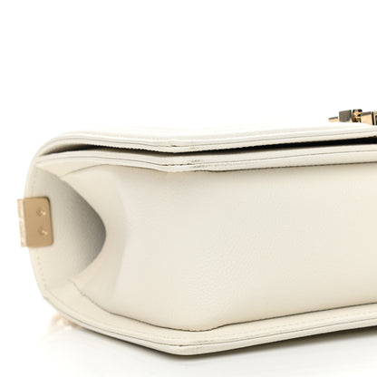 Chanel Caviar Quilted Medium Boy Flap White 8 of 9