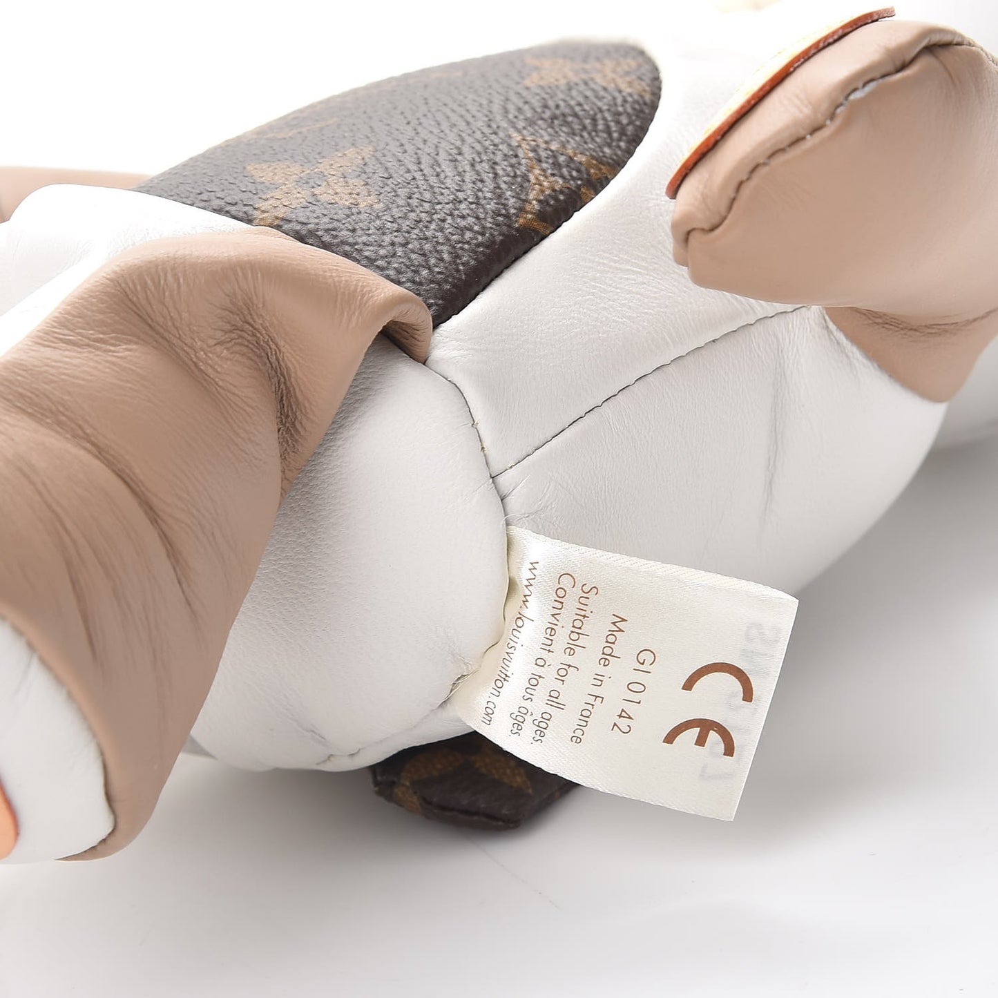 Calfskin Monogram Doudou Louis Bear Beige