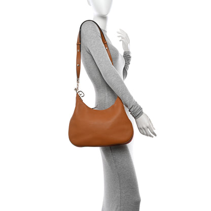 Gucci Aria Calfskin Web Large Attache Shoulder Bag Dark Orange 2 of 10