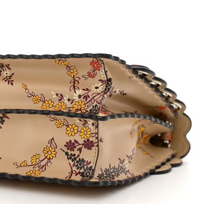 Fendi Calfskin Japanese Blossom Scalloped Studded Kan I Shoulder Bag 10 of 10