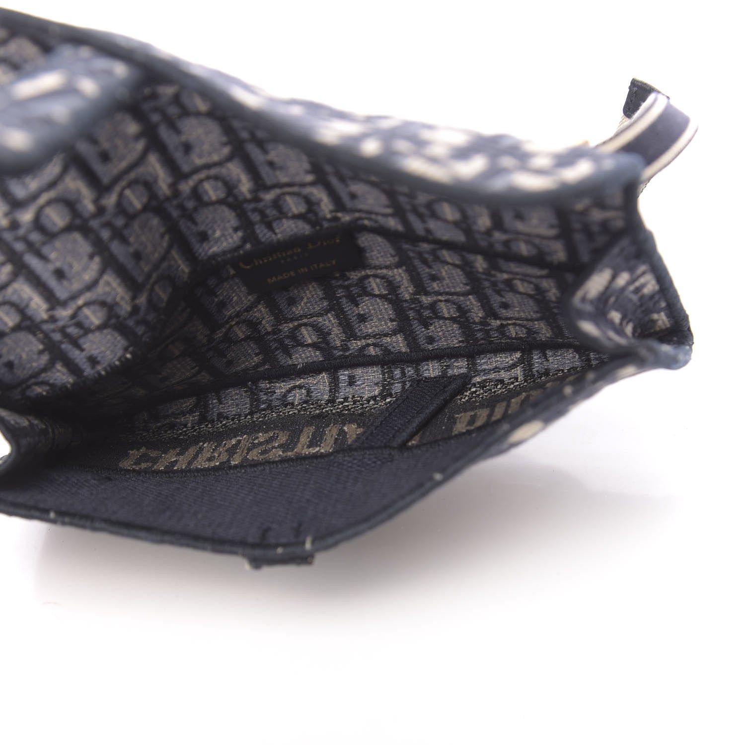Christian Dior Oblique Slim Saddle Pouch Blue 5 of 10