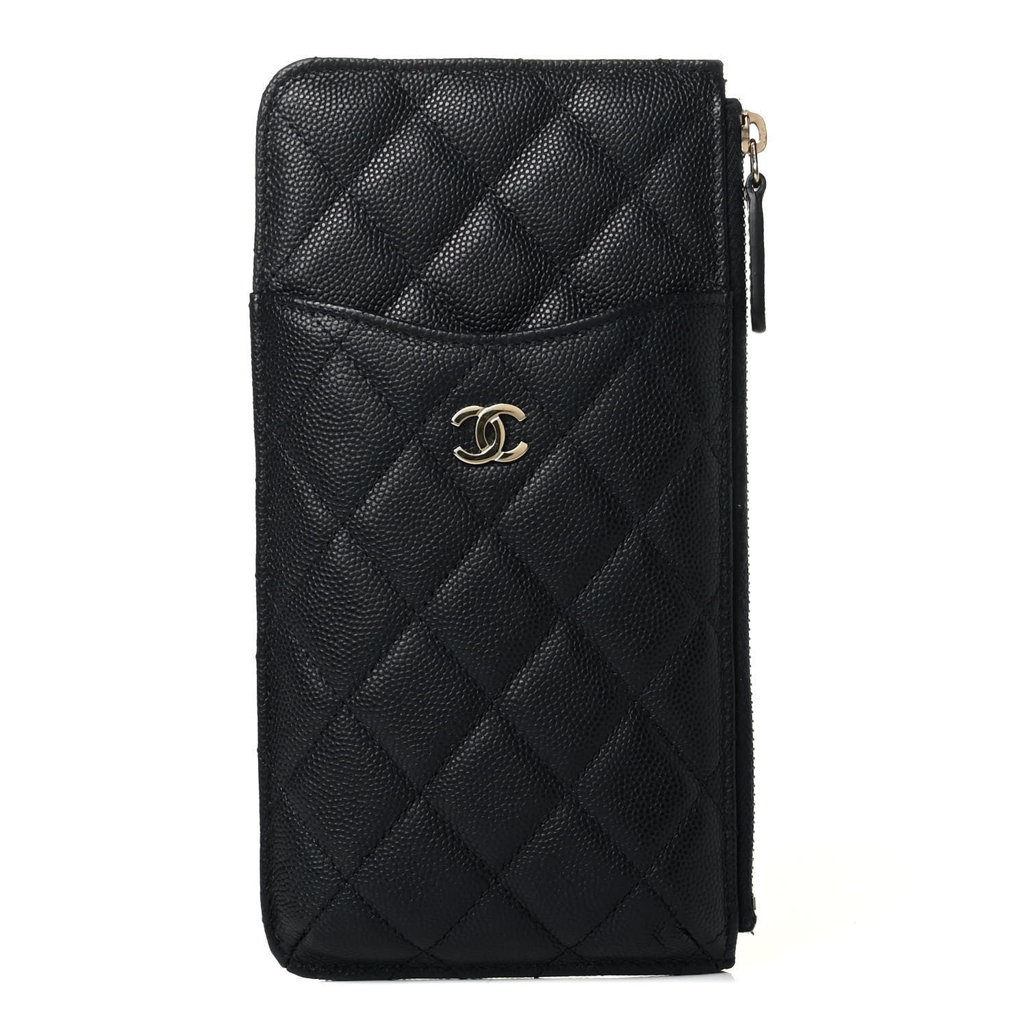 Chanel Caviar Quilted Classic iPhone Pouch Navy 1 of 4