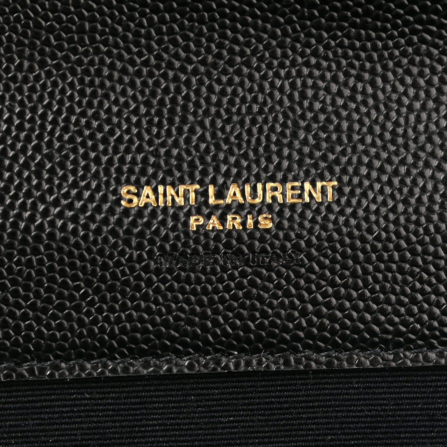Grain De Poudre Matelasse Chevron Monogram Envelope Clutch Black