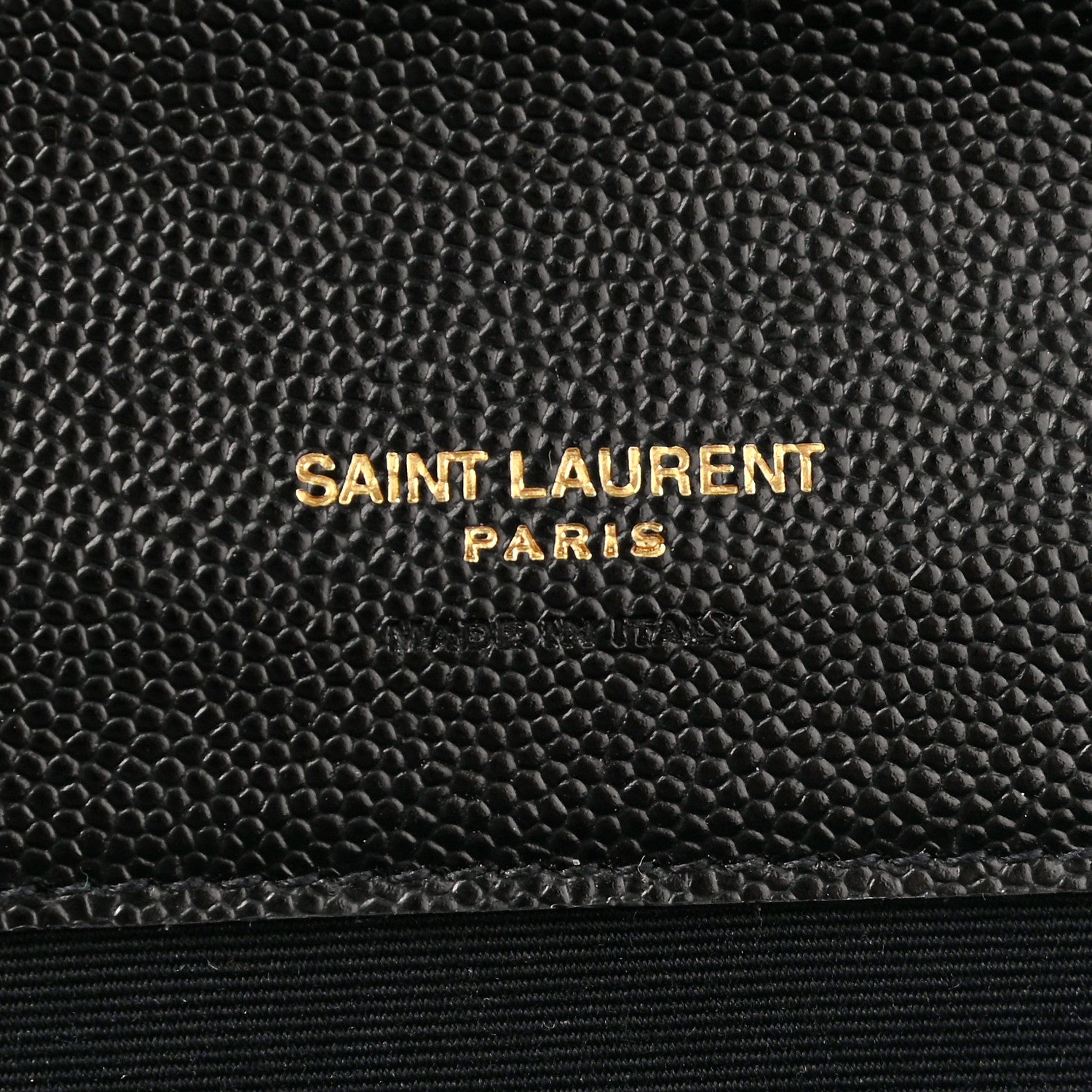 Saint Laurent Grain De Poudre Matelasse Chevron Monogram Envelope Clutch Black 6 of 7