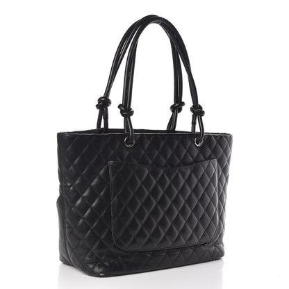 Chanel Calfskin Quilted Large Cambon Tote Black 3 of 18