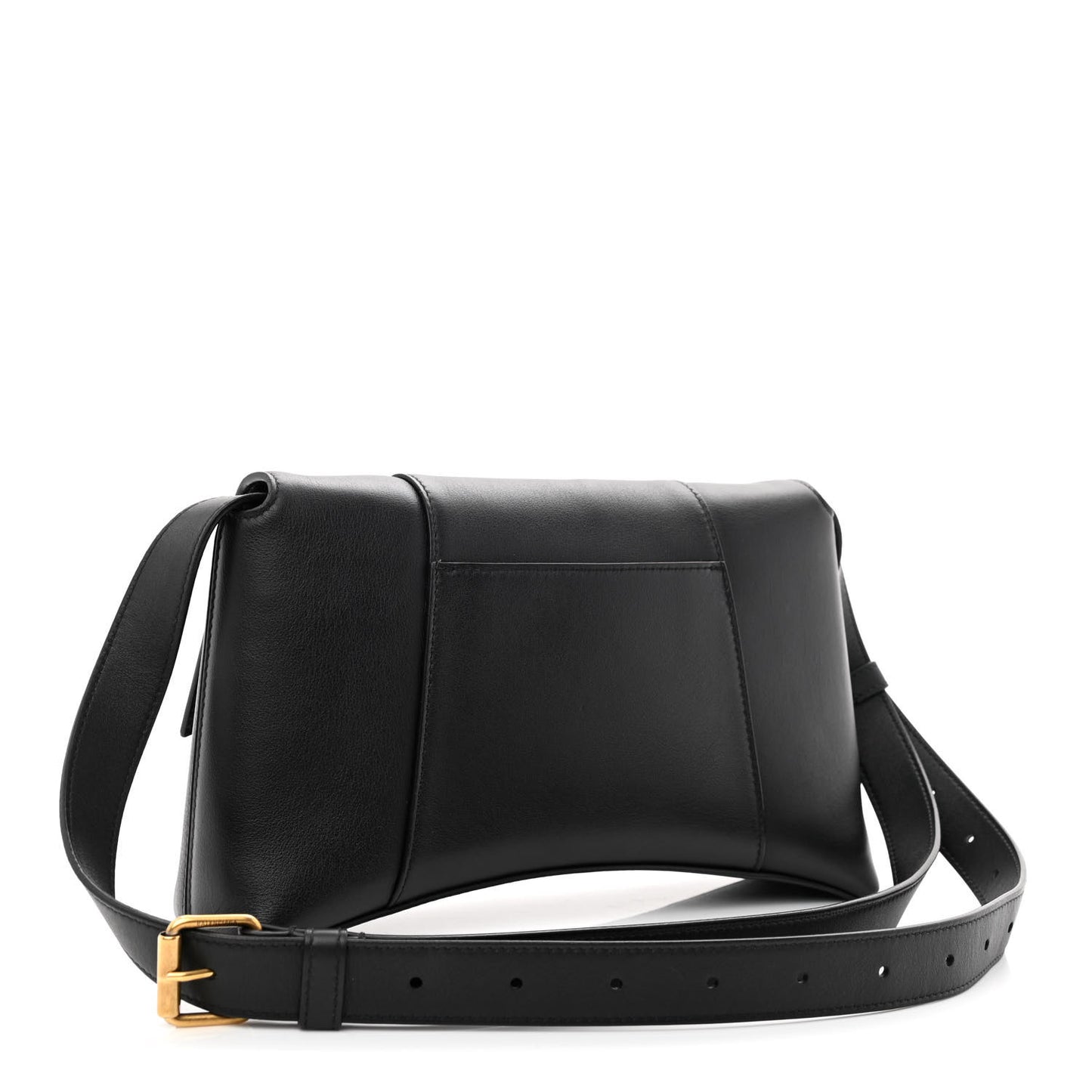 Semi Shiny Smooth Calfskin XS Downtown Shoulder Bag Black