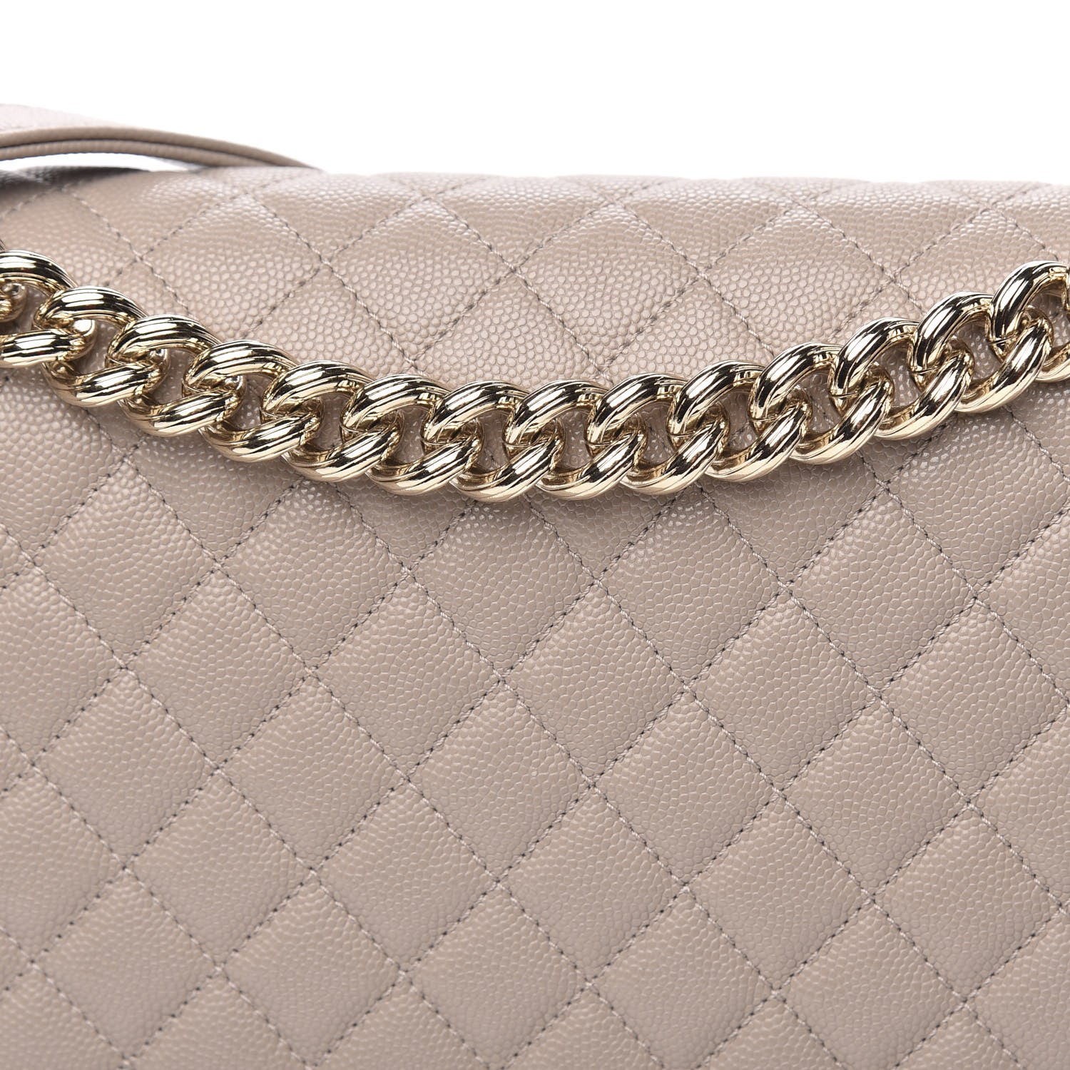 Chanel Caviar Quilted Large Boy Flap Beige 8 of 11