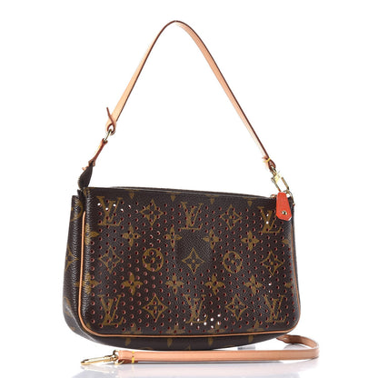 Louis Vuitton Monogram Perforated Pochette Accessories Bag Orange 4 of 10